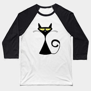 Funny angary cat Baseball T-Shirt